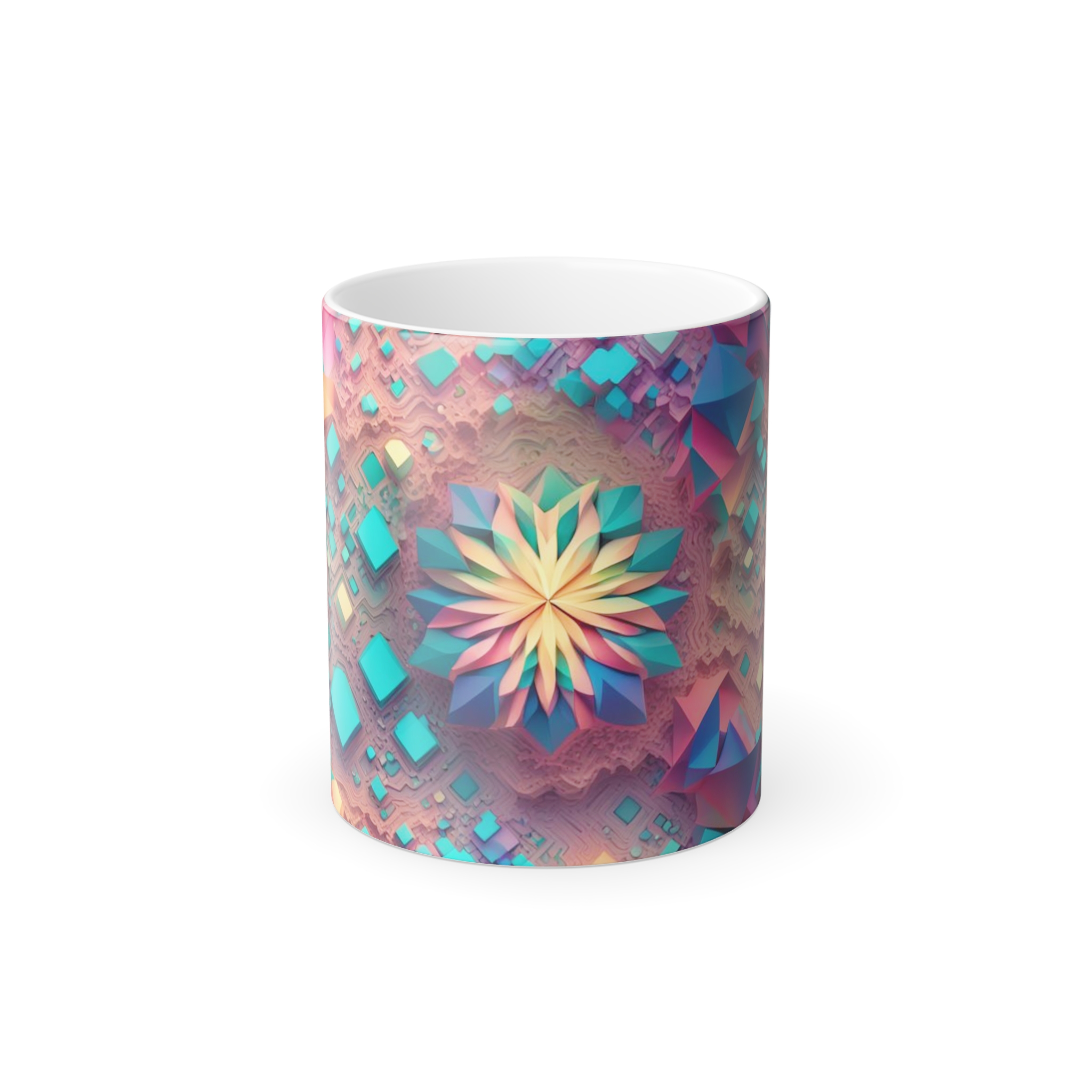 16199950451088274928_2048.jpeg Color-Changing Magic Mug — Kaleidoscope Floral Geometric 11oz - Image 3