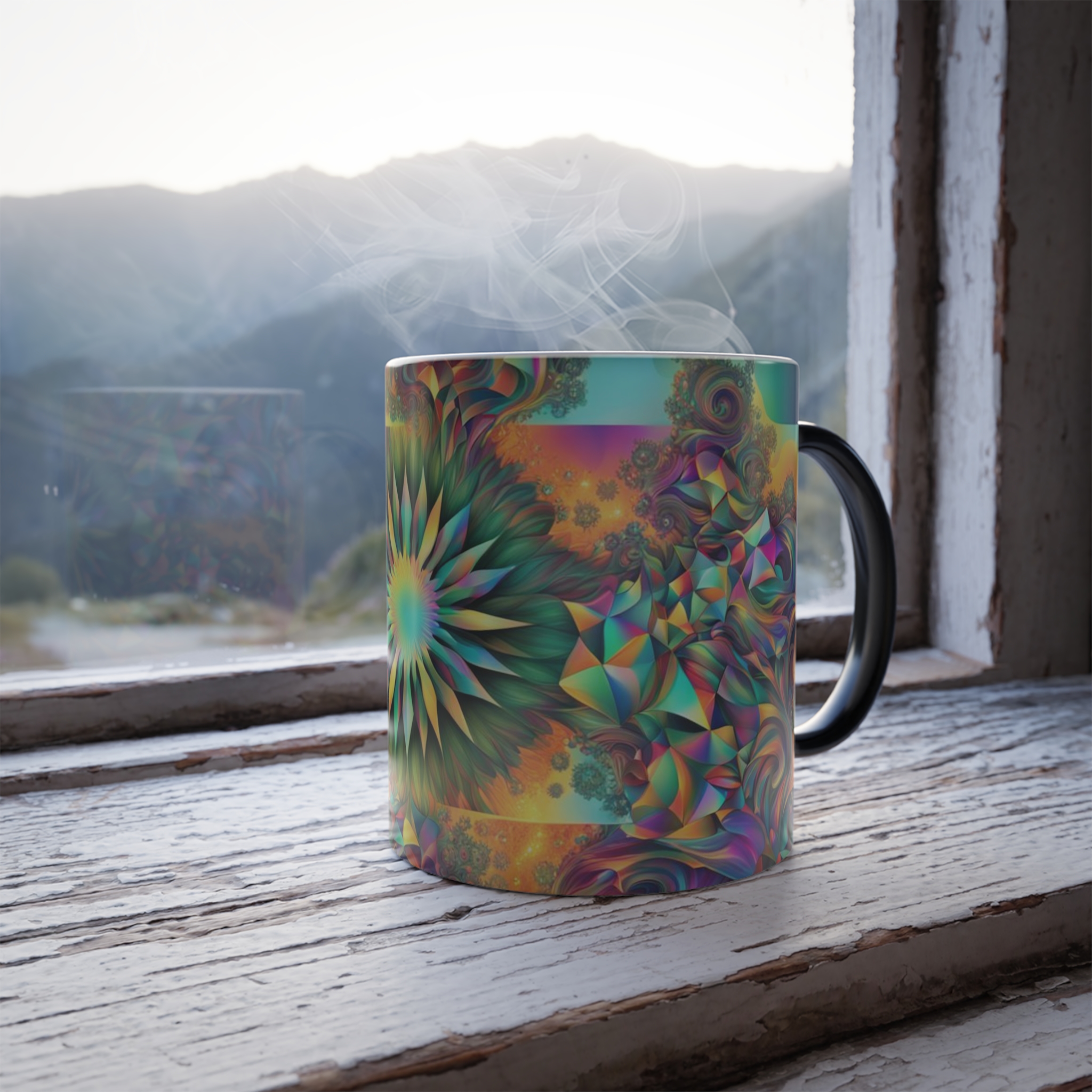 16903539578523609694_2048.jpeg Color Morphing Mug — Psychedelic Mandala Heat-Activated 11oz Coffee Cup - Image 2
