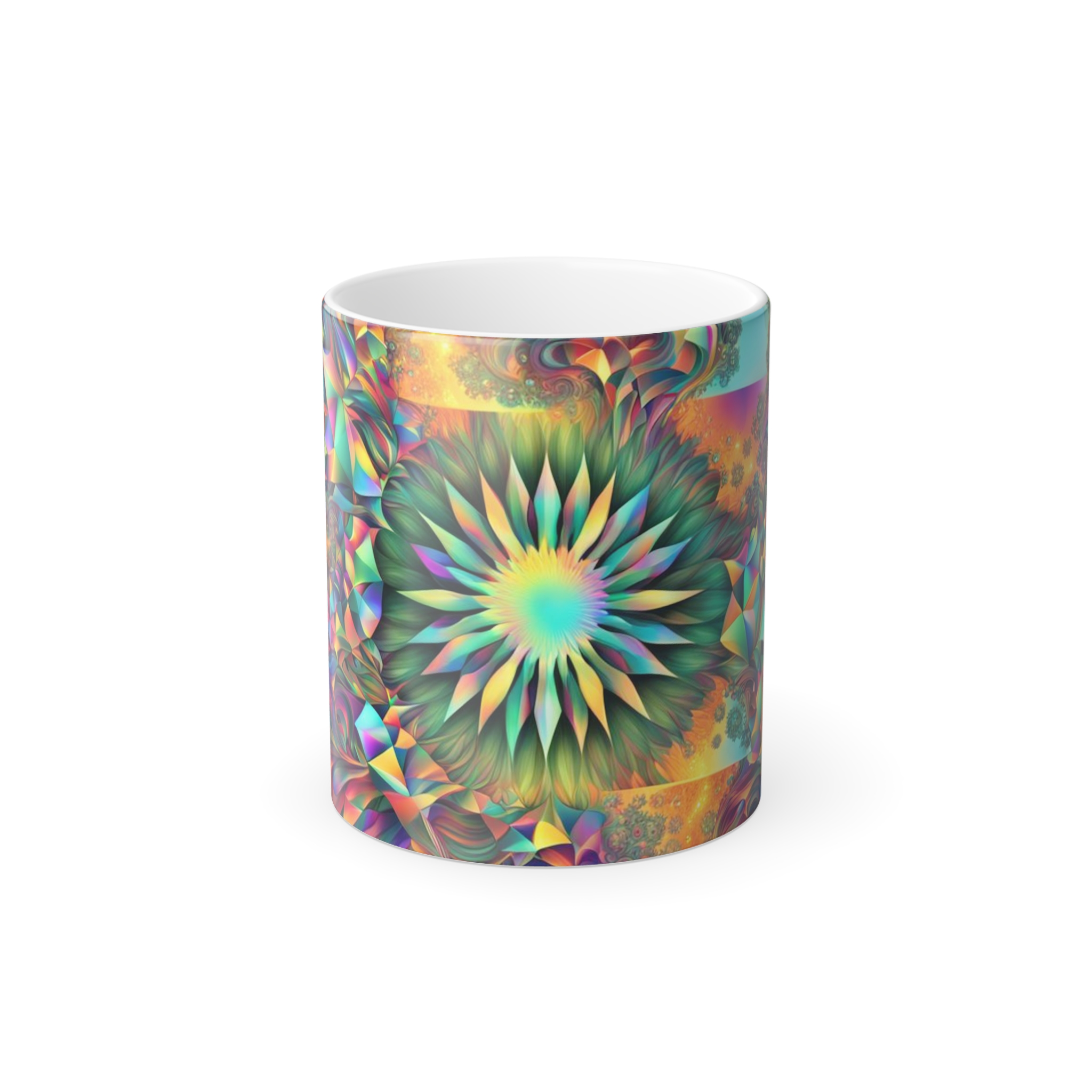 18317296742391563186_2048.jpeg Color Morphing Mug — Psychedelic Mandala Heat-Activated 11oz Coffee Cup - Image 3