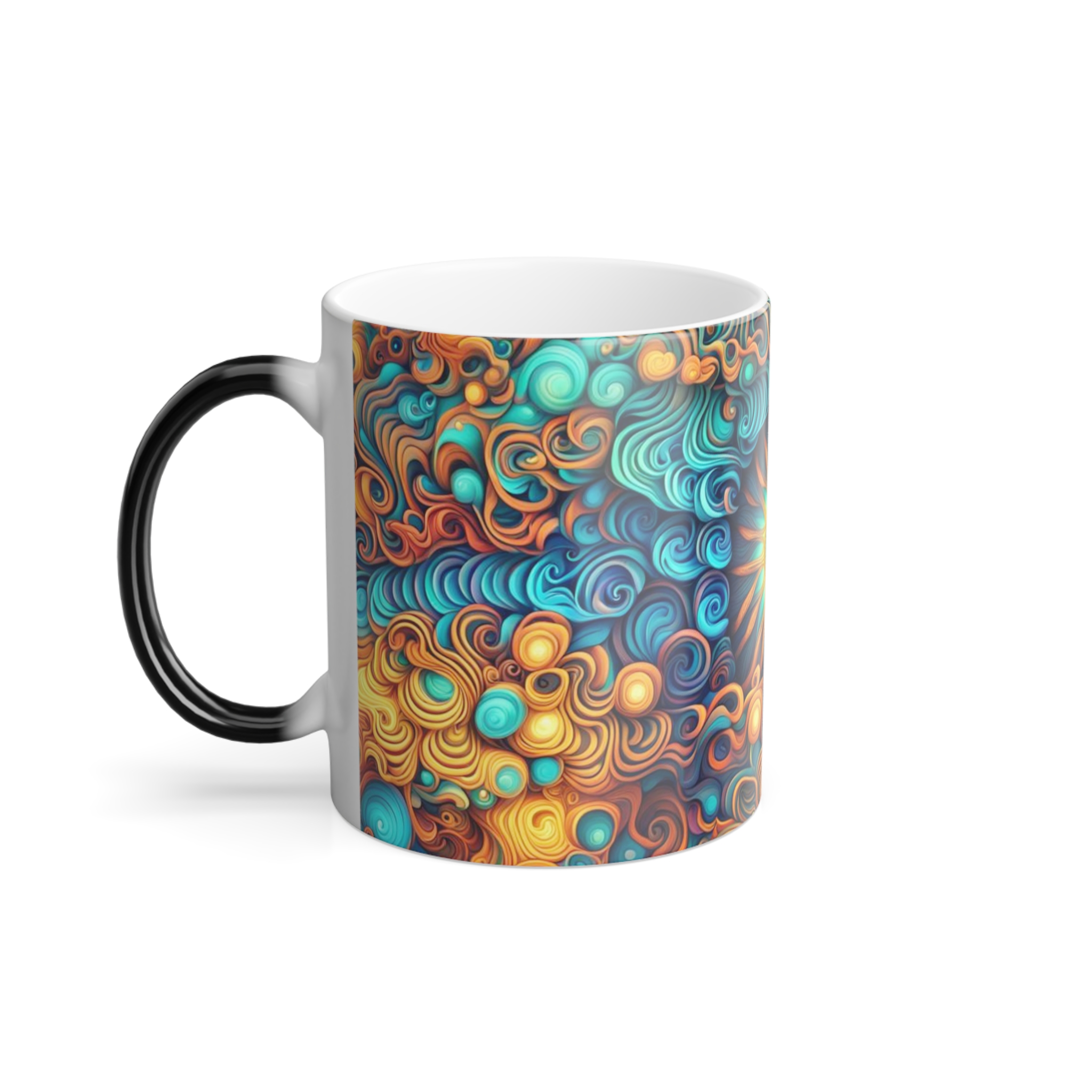 3975549941029690292_2048.jpeg Color-Morph Mug — Vibrant Sunburst Swirl Heat-Reactive Ceramic (11oz) - Image 4