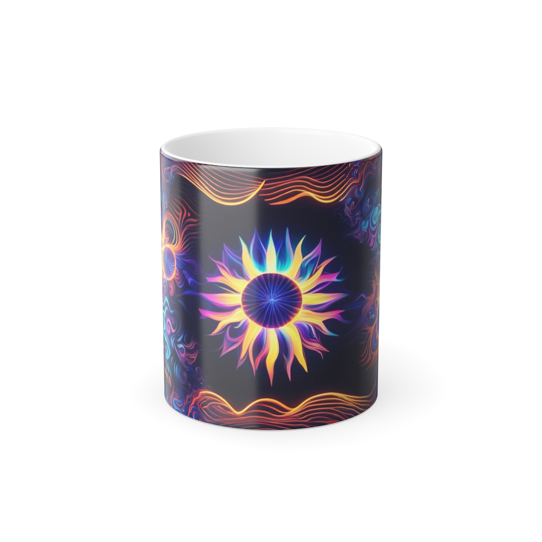 6691685622454291261_2048.jpeg Color Morphing Mug — Neon Sunflower Heat-Activated Coffee Mug - Image 3