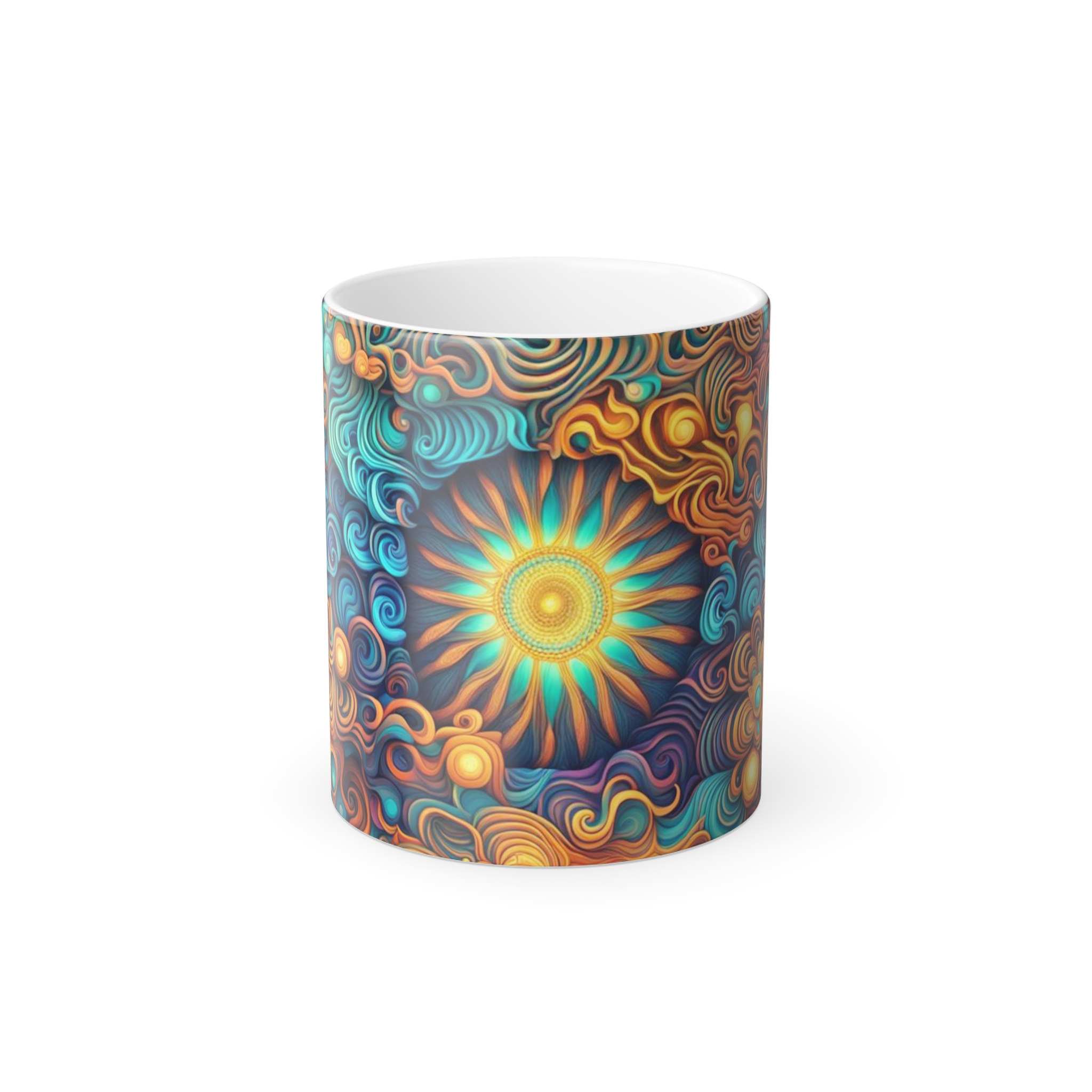 6831084921456660894_2048.jpeg Color-Morph Mug — Vibrant Sunburst Swirl Heat-Reactive Ceramic (11oz) - Image 3