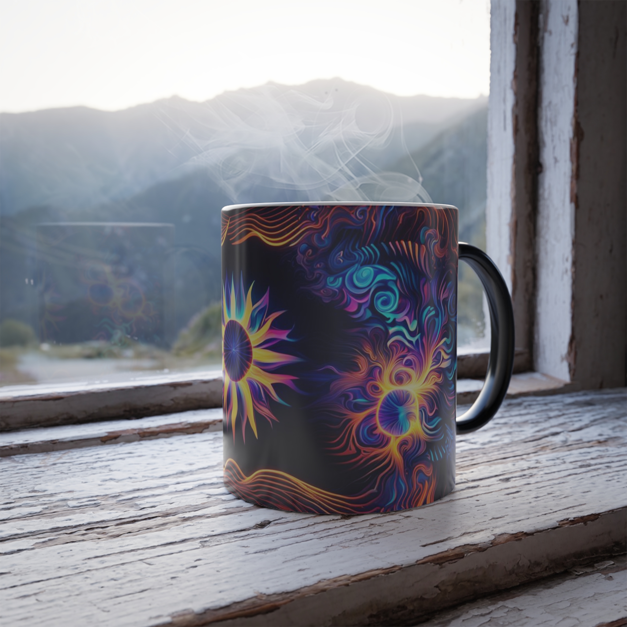 7889218937095495717_2048.jpeg Color Morphing Mug — Neon Sunflower Heat-Activated Coffee Mug - Image 2